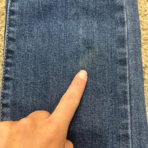 Girls Levi’s High Rise Straight Ankle Jeans, sz 10 kids Raw Hem Adjustable Waist - Picture 4 of 10